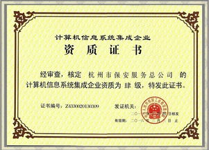 公司成功獲得計(jì)算機(jī)信息系統(tǒng)集成企業(yè)四級(jí)資質(zhì)證書(shū)，全面提升網(wǎng)絡(luò)技術(shù)服務(wù)能力